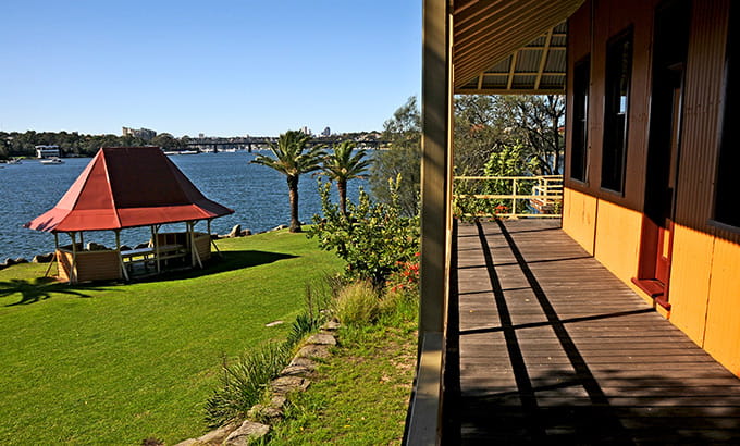Loir's house and gazebo, Rodd Island, Sydney Harbour National Park. Photo: K McGrath