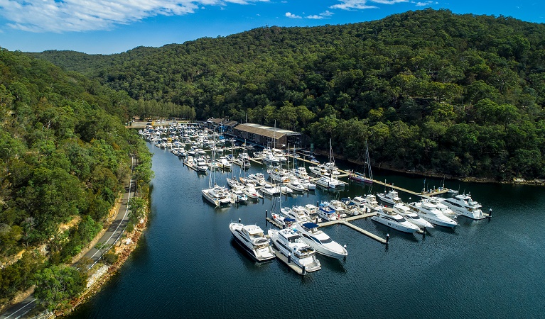 Akuna Bay Marina, Ku-ring-gai Chase National Park. Photo: d'Albora Akuna Bay