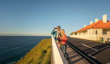 People whale watching at Walgun Cape Byron State Conservation Area. Credit: John Spencer &copy; DPIE