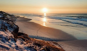 Sunrise at the beach near Black Rocks campground, Bundjalung National Park. Photo: Stephanie Ranty.