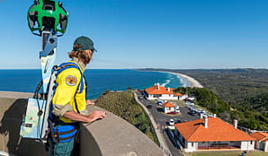 Google Trekker at Cape Byron State Conservation Area. Photo: J Spencer/OEH.