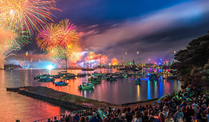 NYE 2014 at Bradleys Head in Sydney Harbour National Park. Photo: John Spencer/OEH