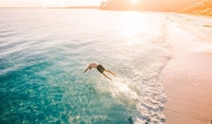 Make a splash in the clear waters of Jervis Bay National Park, in South Coast NSW. Photo: Tim Clark 