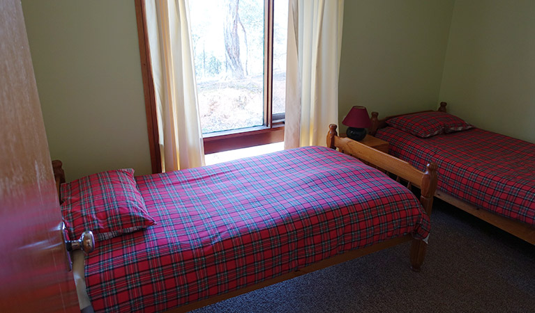Twin bedroom at Arch Cottage, Abercrombie Karst Conservation Reserve. Photo: Stephen Babka/DPIE