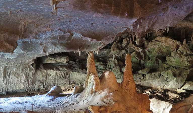 Limstone rock formations inside Abercrombie Caves, Abercrombie Karst Conservation Reserve. Photo: Stephen Babka/DPIE
