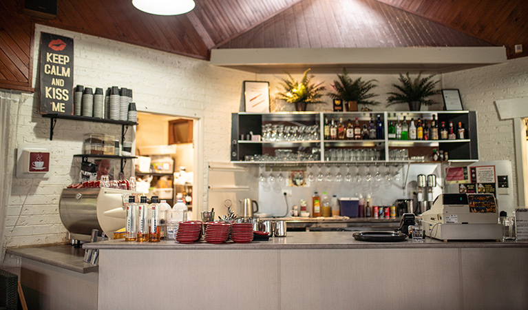 Interior of Trial Bay Kiosk Restaurant, Arakoon National Park. Photo: Rob Mulally/DPIE