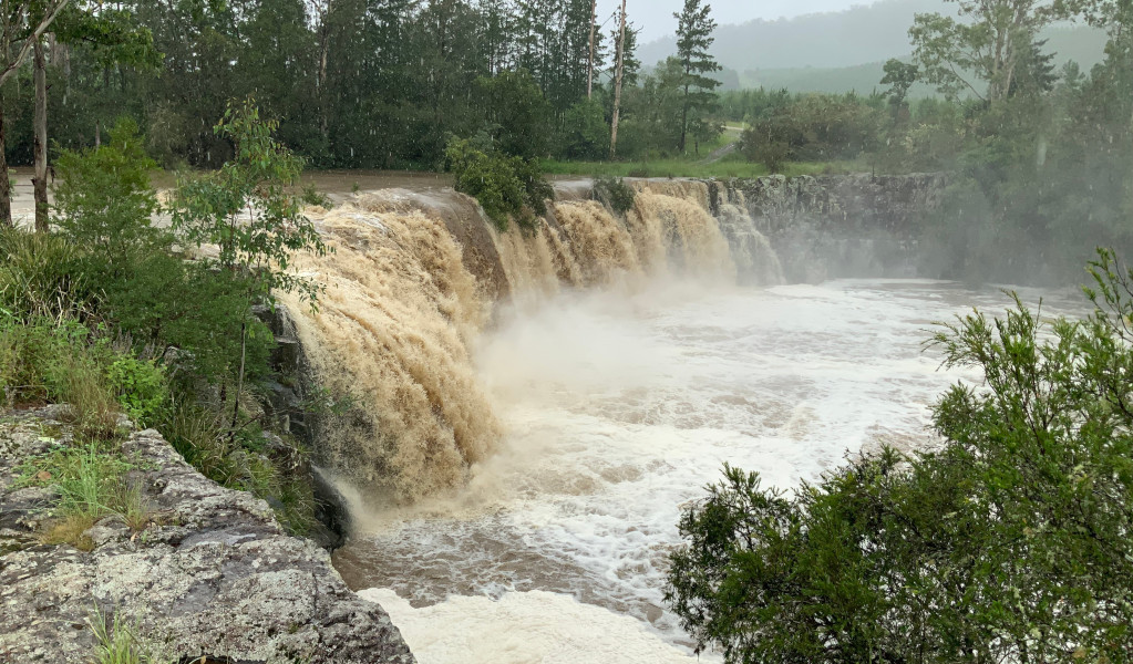 Tooloom Falls in Bandahngan Aboriginal Area. Credit: Allan Goodwin &copy; DCCEEW