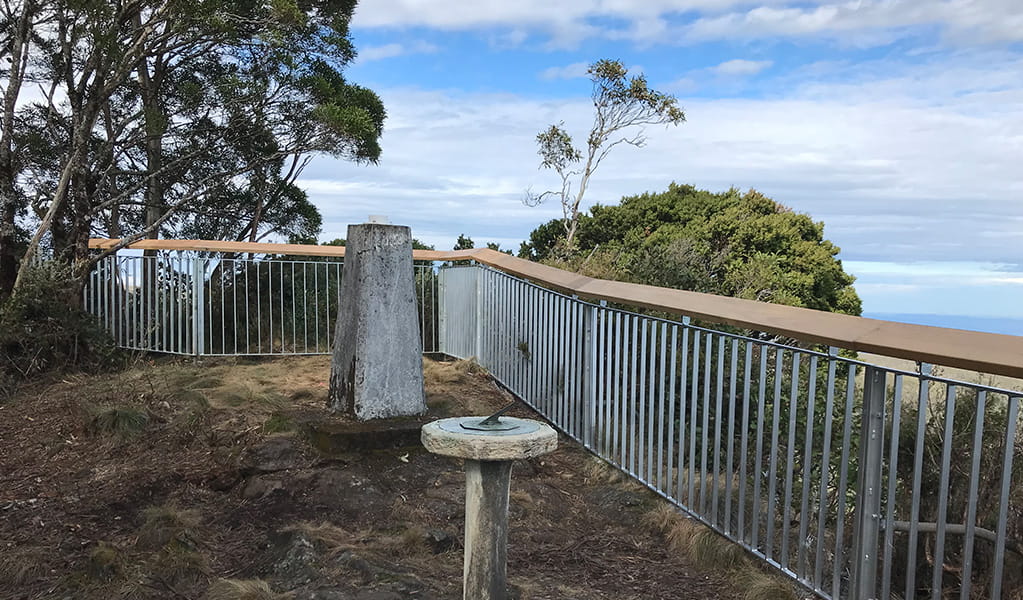 A fence around the viewpoint at Careys Peak lookout in Barrington Tops National Park. Credit: Richard Bjork &copy; DPE