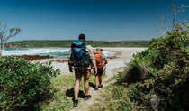 Visitors arriving at Saltwater Beach, Beowa National Park. Credit: Photo: Remy Brand/DCCEEW &copy; Remy Brand