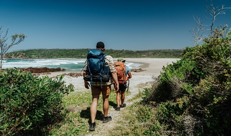 Visitors arriving at Saltwater Beach, Beowa National Park. Credit: Photo: Remy Brand/DCCEEW &copy; Remy Brand