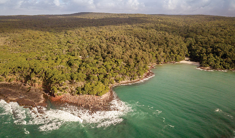 Aerial view of Ben Boyd National Park coastline. Photo: John Spencer/DPIE