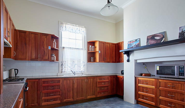 Kitchen shared by Green Cape cottages 2 and 3 in Beowa National Park. Photo: Nick Cubbin/OEH