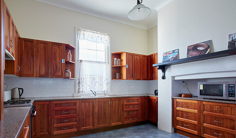 Kitchen shared by Green Cape cottages 2 and 3 in Beowa National Park. Photo: Nick Cubbin/OEH