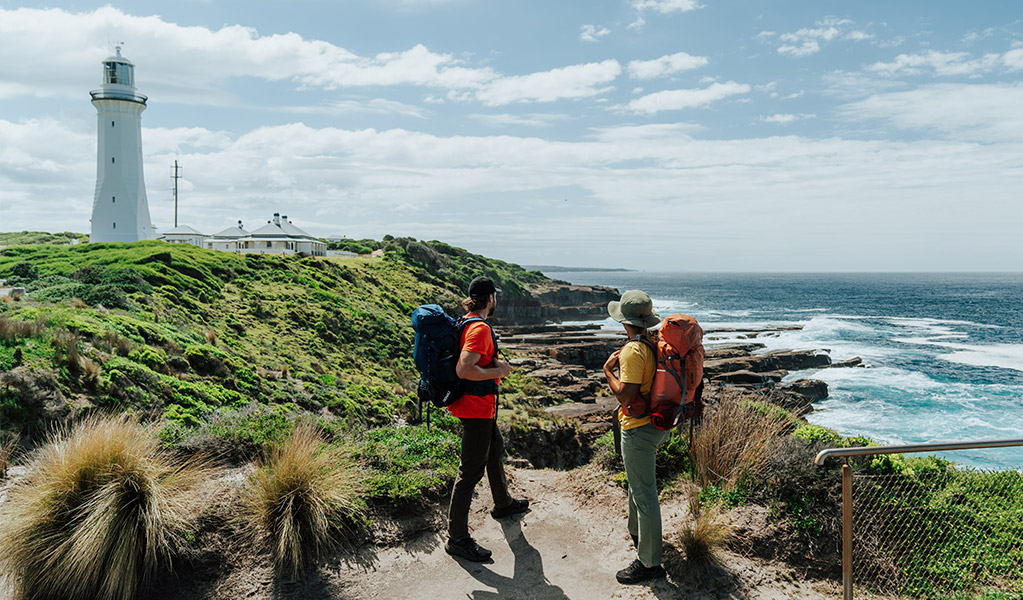 View of the lighthouse and ocean at Green Cape lookout. Credit: Remy Brand/DCCEEW © Remy Brand
