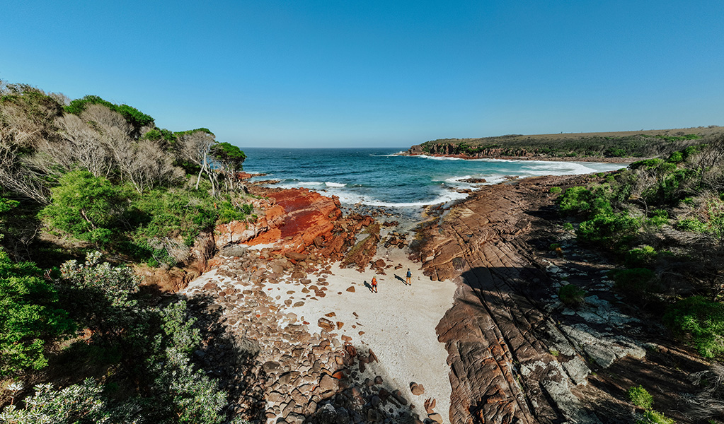 Aerial view of Hegartys Bay in Beowa National Park. Credit: Daniel Parsons/DCCEEW &copy; Daniel Parsons