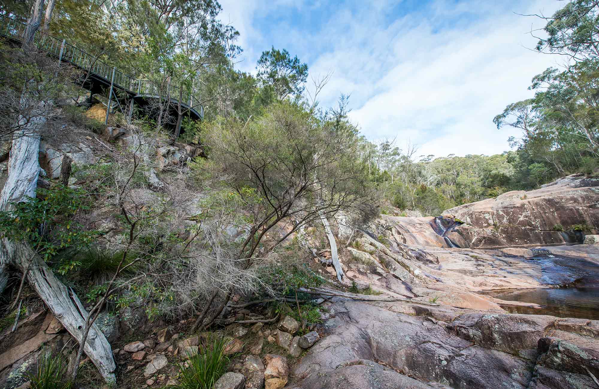 Mumbulla Creek Falls picnic area, Biamanga National Park. Photo: John Spencer/NSW Government