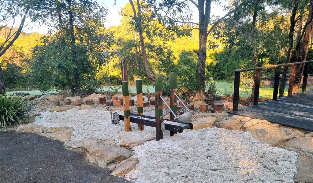 A sand play area in the accessible adventure playground in Blue Gum Hills Regional Park. Photo &copy; Andrejs Rubenis