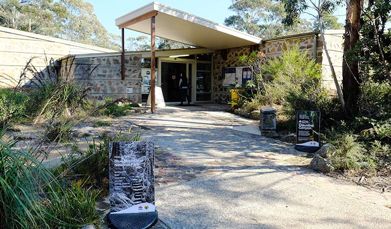 Entry to Blue Mountains Heritage Centre, Blackheath, Blue Mountains National Park. Photo: E Sheargold/OEH.