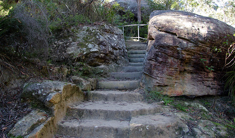 Sandstone stairs leading to Jellybean Pool. Photo: Natasha Webb