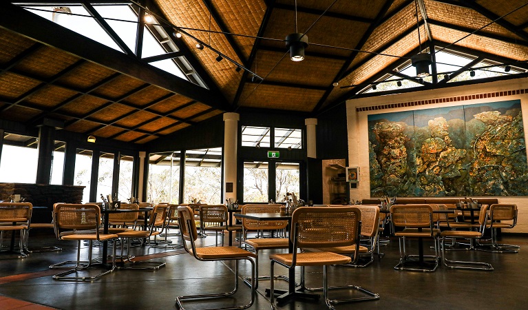 Interior of Conservation Hut, Blue Mountains National Park. Photo: Conservation Hut Cafe