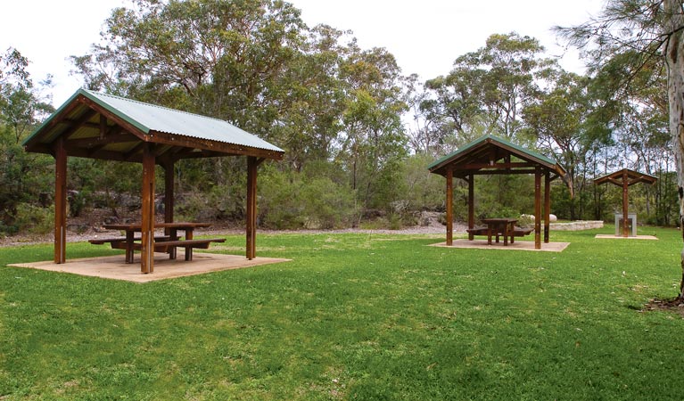 Bomaderry Creek picnic tables, Bomaderry Creek Regional Park. Photo: Michael Van Ewijk &copy; DPIE