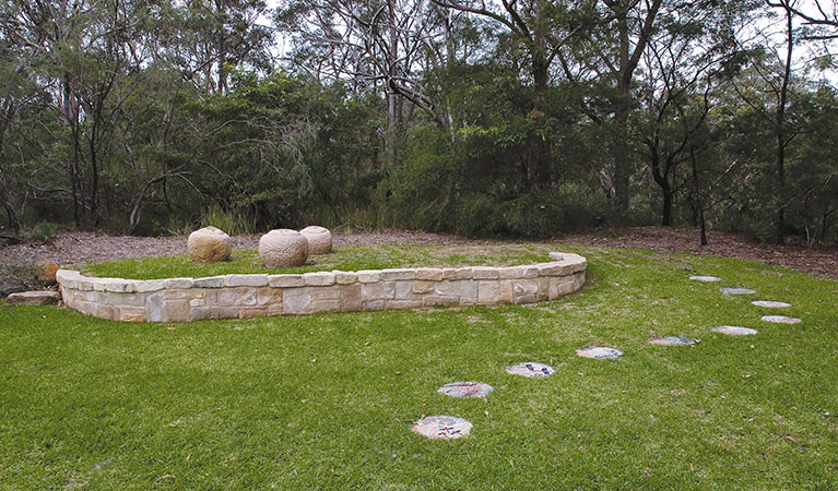 Community art at the entrance to Bomaderry Creek Regional Park. Photo: Michael Van Ewijk &copy; DPIE