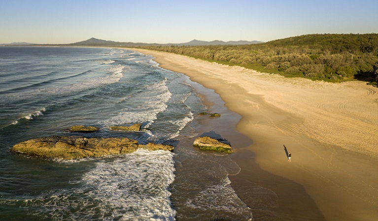 The coastline near Tuckers Rocks Cottage, Bongil Bongil National Park. Photo: John Spencer/DPIE