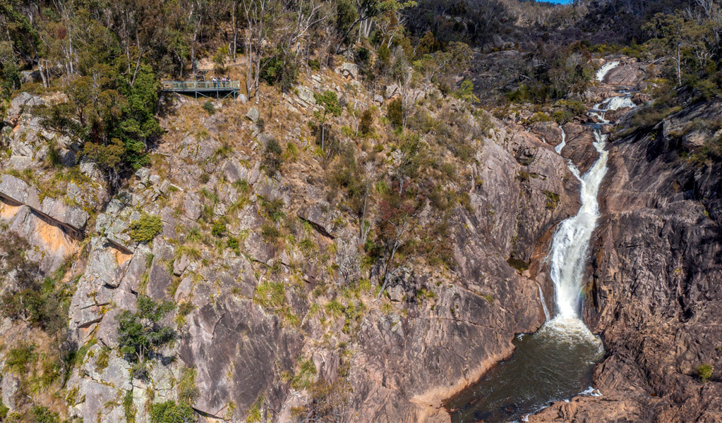 Boonoo Boonoo Falls can be seen from the Falls Lookout walk in Boonoo Boonoo National Park. Photo: Joshua J Smith, &copy; DCCEEW