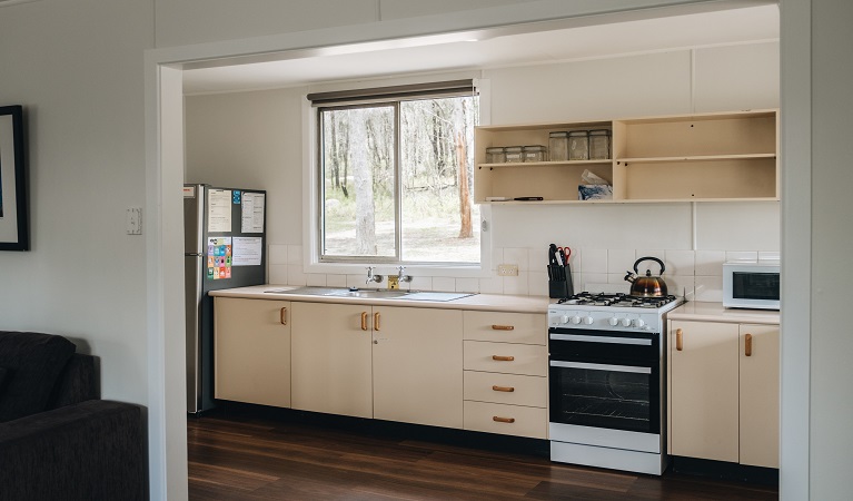 Kitchen in Robinsons Cabin, Boonoo Boonoo National Park. Photo credit: Harrison Candlin &copy; Harrison Candlin