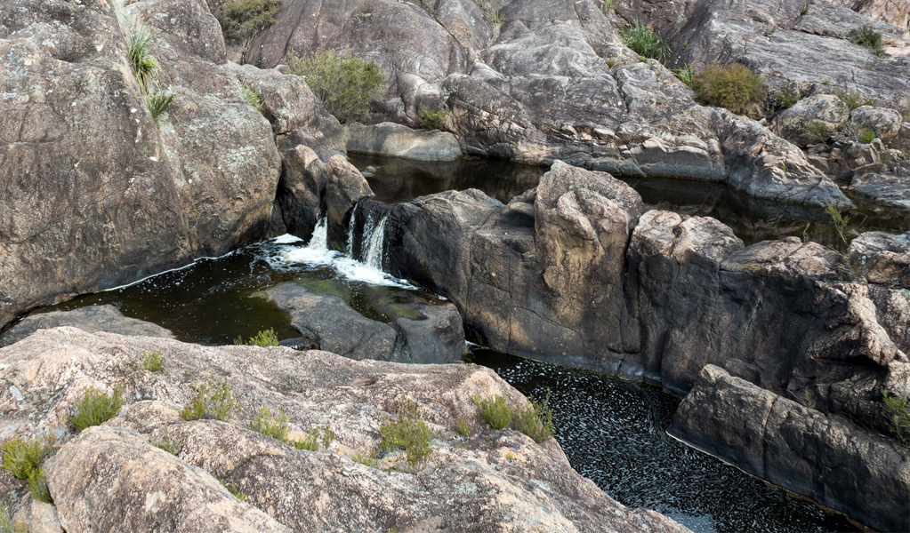 Lovely rockpools in Boonoo Boonoo River in Boonoo Boonoo National Park. Photo: Leah Pippos, &copy; DCCEEW