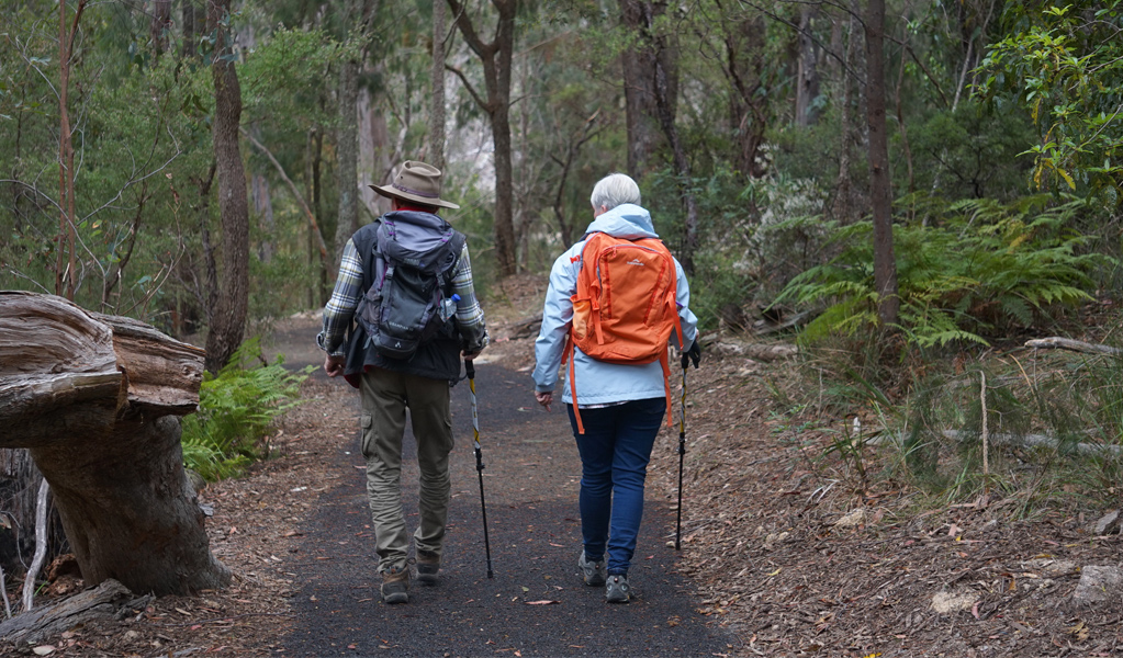 People on Rockpools View walk in Boonoo Boonoo National Park near Tenterfield. Photo: Christopher Ghirardello, &copy; DCCEEW