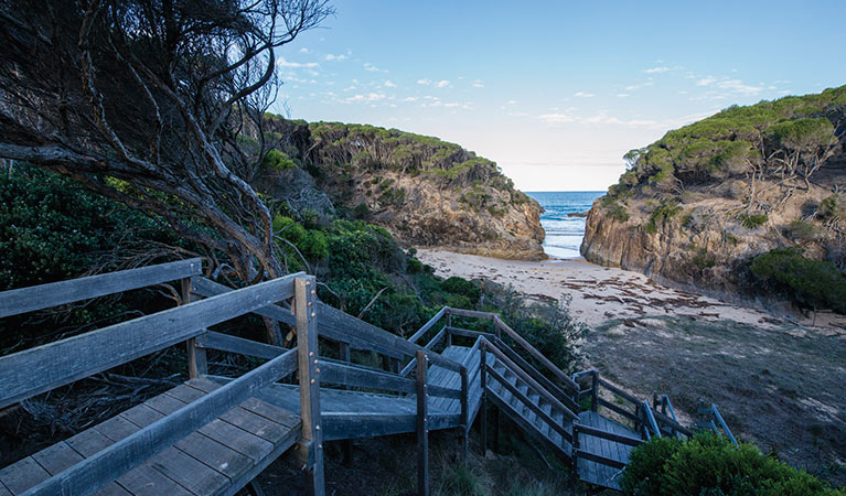 Staircase leading to the beach at Turingal Head. Photo: John Spencer/DPIE