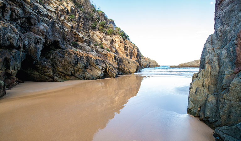 Rocky headland and beach at Turingal Head. Photo: John Spencer/DPIE