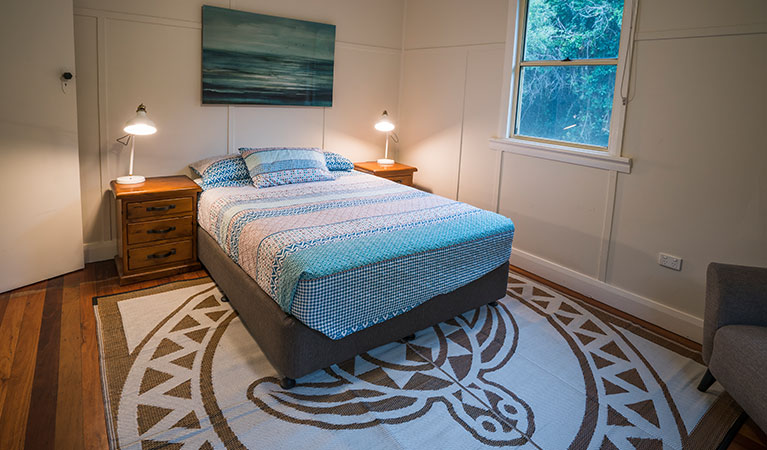 Double bedroom in Forest House, Bundjalung National Park. Photo: J Spencer/OEH 