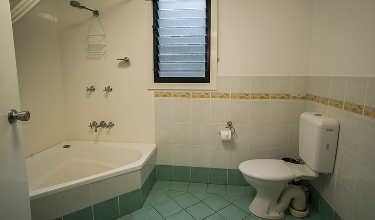 A bathroom in Forest House, Bundjalung National Park. Photo: J Spencer/OEH