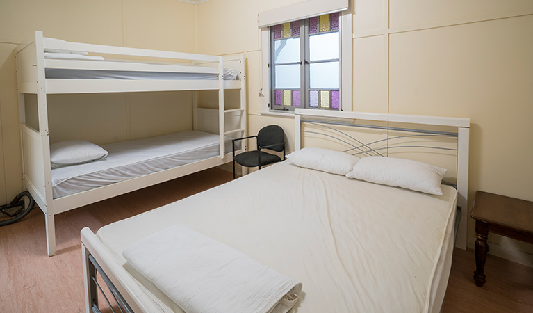 Bedroom in Swamp House, Bundjalung National Park. Photo: J Spencer/OEH 