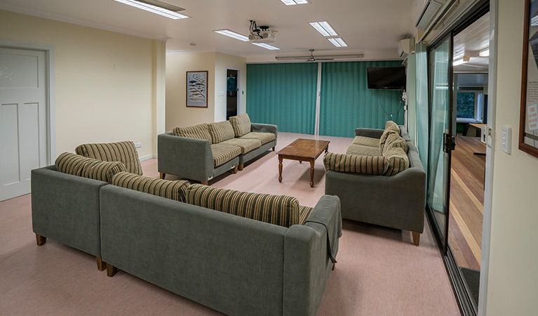 Lounge room in Swamp House, Bundjalung National Park. Photo: J Spencer/OEH