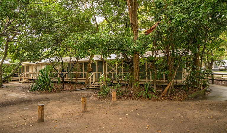 The shower block at Woody Head campground, Bundjalung National Park. Photo: John Spencer/OEH