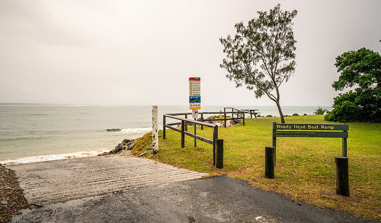 The boat ramp at Woody Head campground, Bundjalung National Park. Photo: John Spencer/OEH