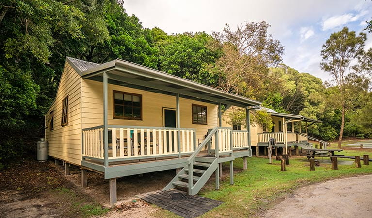 Cottage 4, front exterior, Woody Head, Bundjalung National Park. Photo: John Spencer/OEH 