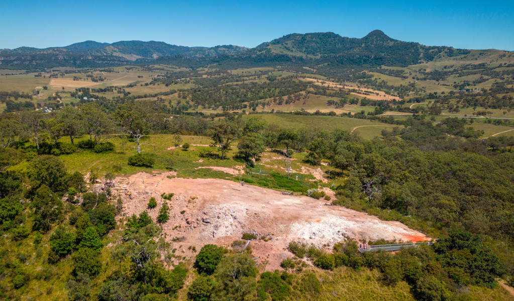 Aerial view of Burning Mountain Nature Reserve coal seam. Credit: John Spencer &copy; DPE 