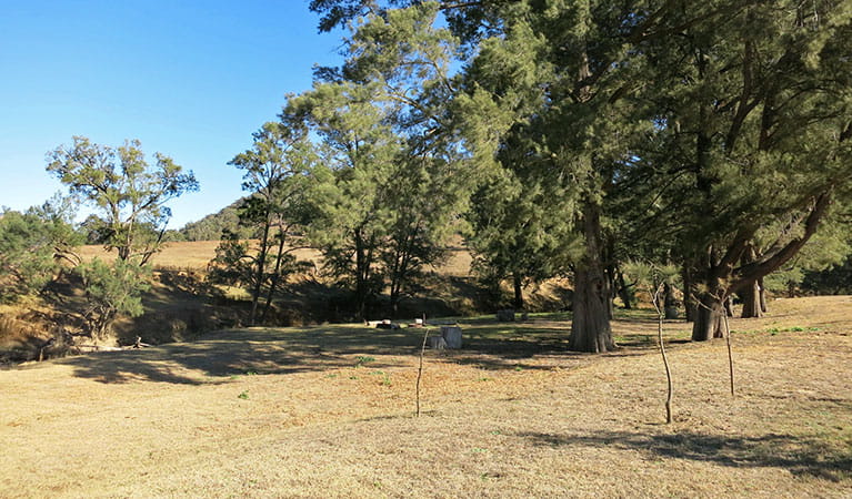 Capertee campground and surrounding countryside next to Capertee River in Capertee National Park. Photo: Jessica Barnie &copy; DPIE