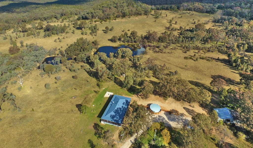 Aerial view of Honeyeater Homestead surrounded by ironbark forest in Capertee National Park. Photo: Steve Garland &copy; DPE