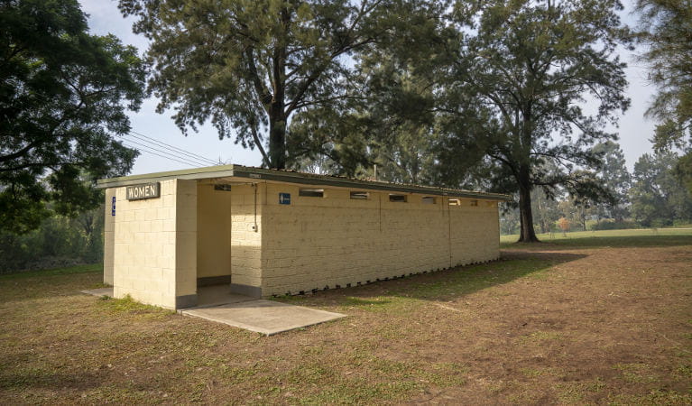 The amenities block with male and female toilets at Cattai Farm picnic area in Cattai National Park. Photo: John Spencer/OEH