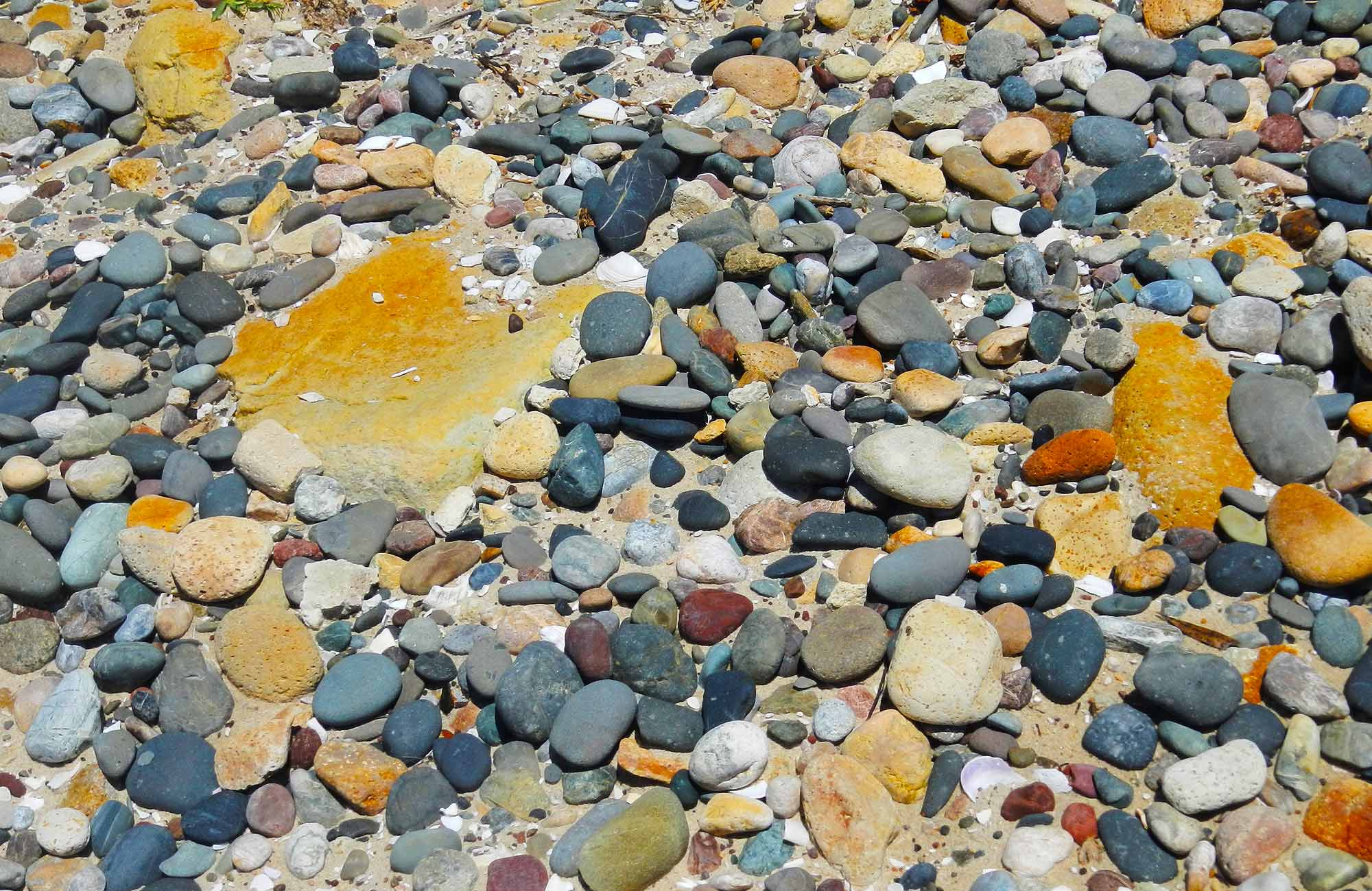 Colourful pebbles. Photo: Debby McGerty 
