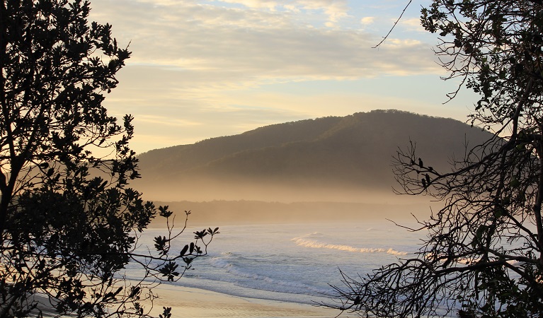 Sunset at Dunbogan Beach, Crowdy Bay National Park. Photo: Gemma Worth.