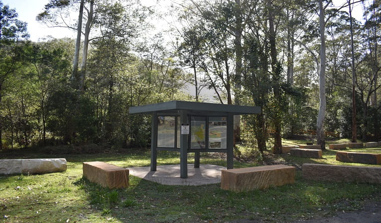 Information shelter at Mill Creek campground. Photo: Sarah Brookes &copy; DPIE