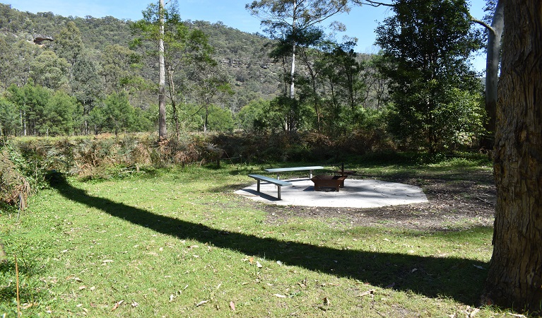 The large group campsite at Mill Creek campground. Photo: Sarah Brookes &copy; DPIE