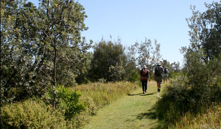 Two people walking on the Bingi Dreaming walking track. Photo &copy; Christina Bullivant