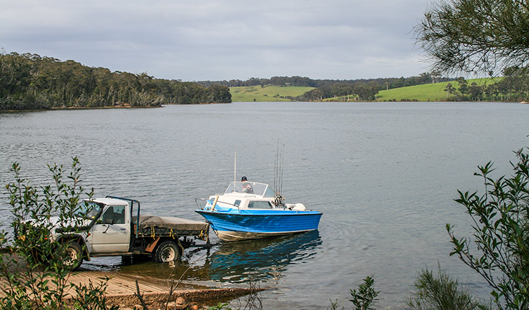 Waterskiing in Eurobodalla National Park. Photo: Dina Bullivant